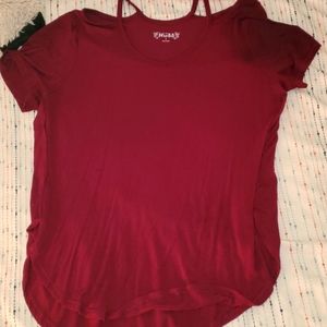 Mudd, maroon, Large, t-shirt
